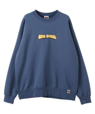 WEGO 【ユニセックス着用ITEM/MLサイズ展開/裏起毛】別注BENDAVISプランプロゴプルオーバー Dブルー