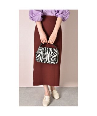 LA BAGAGERIE カウヘアーミニバッグ ゼブラ