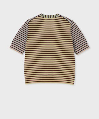 Paul Smith 【洗える】マルチボーダー ニット カーディガン ライトブルー
