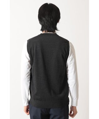 DAKS スーパーファインメリノ ニットベスト チャコールグレー