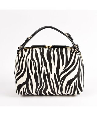 LA BAGAGERIE カウヘアーミニバッグ ゼブラ