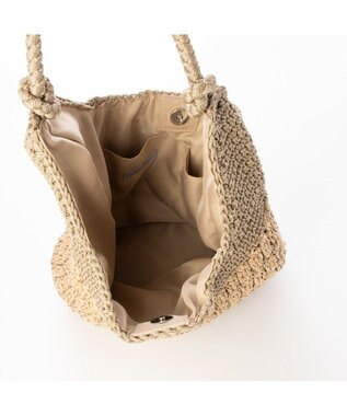 UNBILLION カシュカシュ cachecache / コンビ編みワンハンドルトート オーク