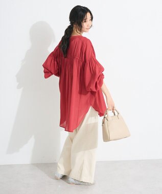 CRAFT STANDARD BOUTIQUE ヴィンテージボイルシャーリングチュニック Red
