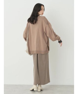 earth music&ecology サイドスリットルーズＶネックカーディガン Mocha