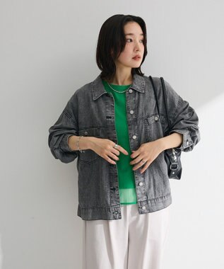 Green Parks 【適ON】遮熱チュールドッキングプルオーバー Green