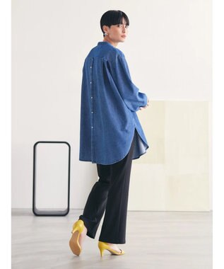 AMERICAN HOLIC デニムブザムバックボタンチュニック Indigo