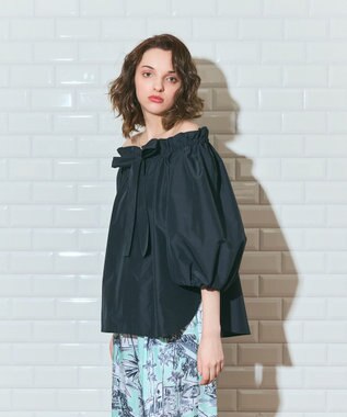 GRACE CONTINENTAL ボリュームスリーブトップ ブラック