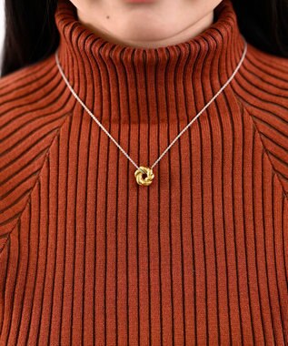 simoe Conel Loop Necklace ネックレス シルバー×ゴールド