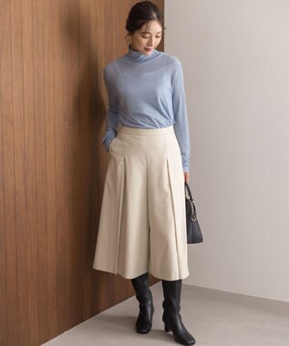 組曲 ハンサムツイルキュロット パンツ アイボリー系