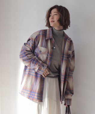 WEGO 【WEB限定/25年秋冬新作/洗濯OK/毛玉レス】タートルネックニット グレー