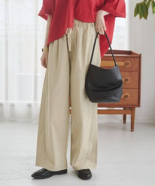 WEGO 【ANGIE VINTAGE】ツイルイージーパンツ ライトベージュ