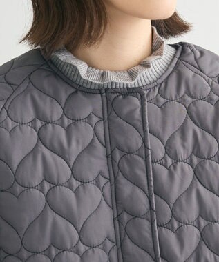 Green Parks ・ｓｗｉｎｇ　ｂｙ　ハートキルトコクーンブルゾン Charcoal Gray