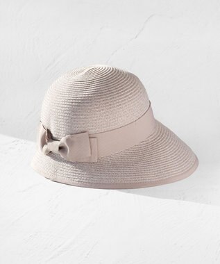 TOCCA 【サイズ調整可】HALF BRIM RIBBON HAT ブレードハット グレージュ系