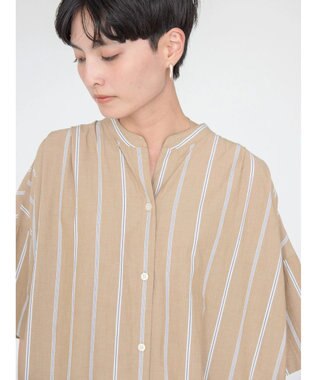 AMERICAN HOLIC イージーケア＋接触冷感丈違い強撚ワッシャーワンピース Stripe Beige