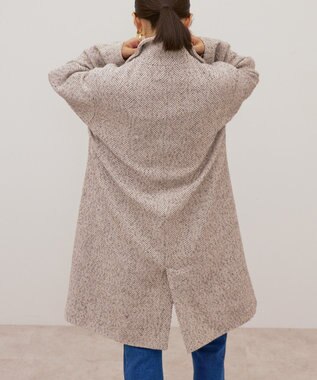 AMERICAN HOLIC ヘリンボーンスタンドカラーコート Gray