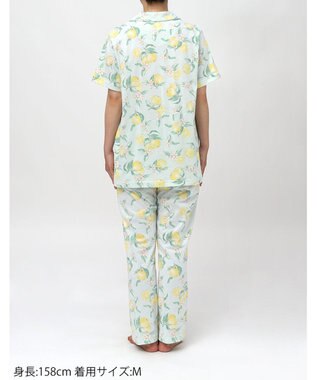 Wing パジャマ 綿100%(本体) 天竺素材 5分袖 半袖 長ズボン レディース EP8046 ウイング／ワコール メロン