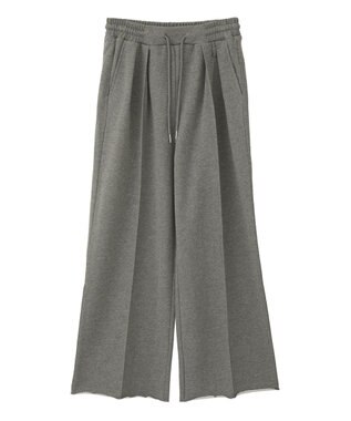 earth music&ecology センターシームタックスウェットパンツ Charcoal Gray