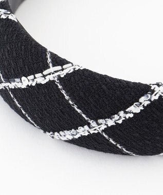 GRACE CONTINENTAL ツイードカチューシャ ブラック