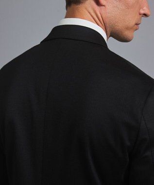 GOTAIRIKU 新柄/セットアップ対応【洗える/ストレッチ/シワになりにくい】ウォッシャブルジャージー セットアップジャケット_柄（25年モデル） ブラック×無地柄