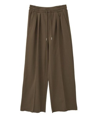 earth music&ecology センターシームタックスウェットパンツ Brown