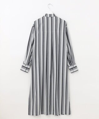 自由区 【洗える/セットアイテム】ウールブレンドベスト×ストライプワンピ ネイビー系1