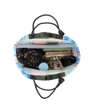 ROOTOTE 1165【手洗い可能】SC.ミディアム.ウエッファ.ストライプ-A 01：サックス