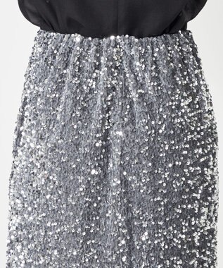 NAVE 【Nave・洗える】スパンコール スカート シルバー系