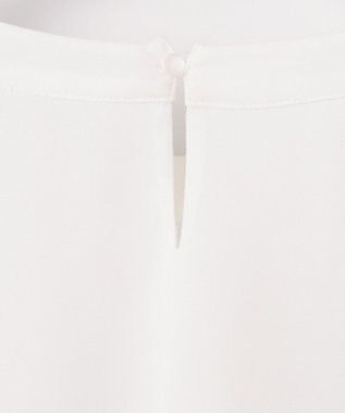 ANY SIS 【洗える】フロントプリーツシフォン ブラウス オフ