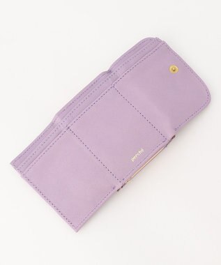 UNBILLION perche 抗菌レザー型押し外がまミニウォレット ラベンダー
