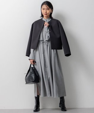 23区 S 【洗える】ネオプレーンジャージー ジャケット ブラック系