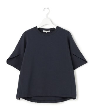 23区 【SLOW/一部店舗限定】ライトダンボール ドロストデザイン カットソー グレイッシュネイビー