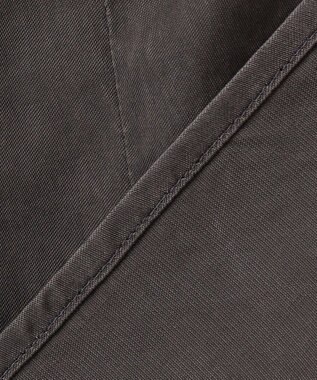 ICB 【洗える】 キュプラピグメントクロス ブラウス チャコール系