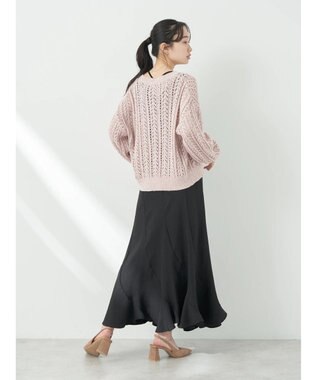 earth music&ecology スラブヤーンスカシカーディガン Pink