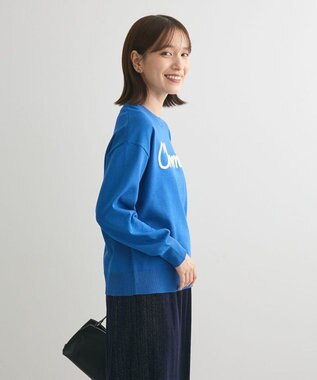 Green Parks 洗える　さがら刺しゅうロゴニットプル Blue