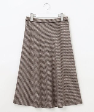 J.PRESS LADIES S T/W 千鳥 ツイード フレアー スカート ブラウン系3