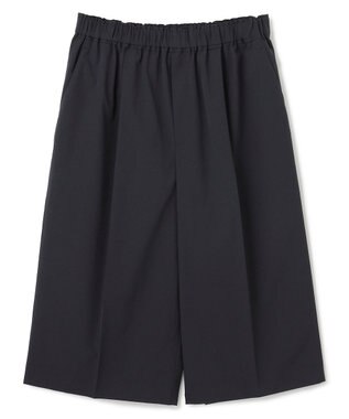 BEIGE， 【接触冷感/UVカット/洗える】YANN / ウエストゴムハーフタックパンツ Black