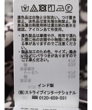 CRAFT STANDARD BOUTIQUE インド綿混エスニック切替ワンピース Charcoal Gray