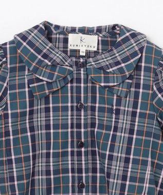 組曲 KIDS 【150-160cm】ブリティッシュ ブラウス グリーン系3