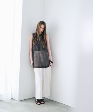 uncrave ラミーリネンニット タンクトップ カーキベージュ