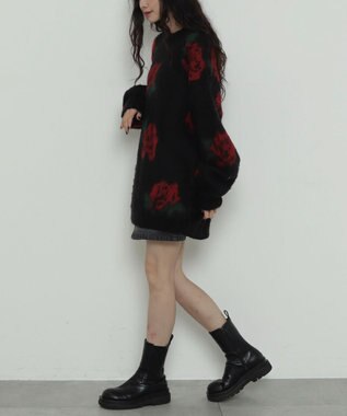 WEGO 【2025年秋冬新作】シャギーパターンニットBIGプルオーバー 柄4