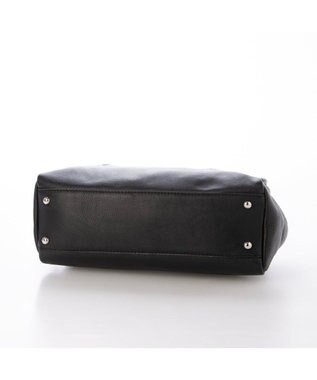 UNBILLION ペルケ perche / ソフトレザーワイドボストントート ブラック