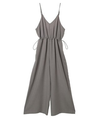 Green Parks 冷やっとすずやかウエストドロストサロペット Gray Mixture