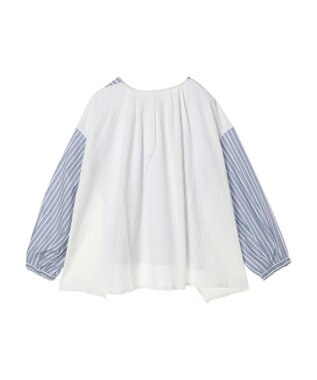 AMERICAN HOLIC 異素材バックタックドッキングプルオーバー Stripe