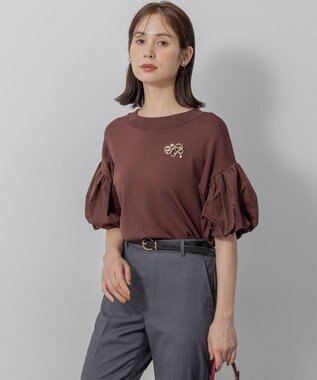 組曲 メタルラインパールポイントブローチ ゴールド系