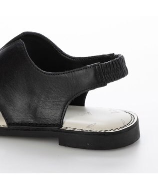 ing <ing>【サスティナブルシリーズ】サイドオープンサンダル ブラック