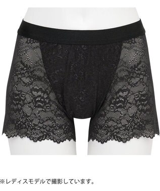 WACOAL MEN WACOAL MEN 【レースボクサー】 ボクサーパンツ ユニセックス 通気性 スカラ始末(裾部分) マチ部分の肌側は綿素材 レディース メンズ WT8822 /ワコールメン ブラック