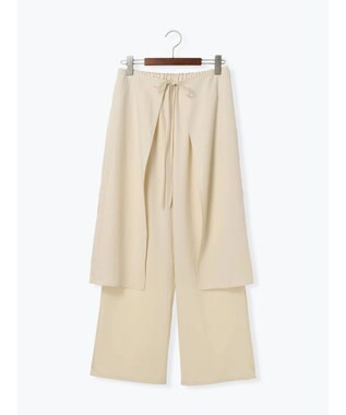 Te chichi ラップスカートレイヤードストレートパンツ《2025Autumn catalog item》 ベージュ