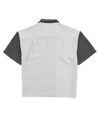 WEGO 【速乾/しわになりにくい/MLサイズ展開】ドライポリカラーブロックシャツ（SS） ダークグレー