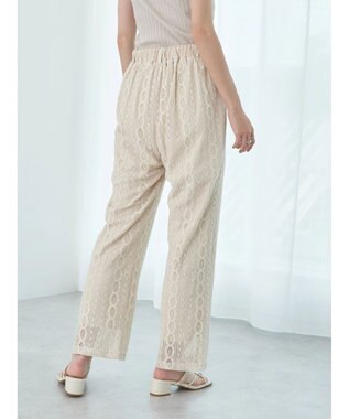 earth music&ecology フラワーレースパンツ Ivory