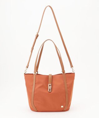 LA BAGAGERIE ひねり金具付きエレガンストート　Mサイズ レンガブラウン